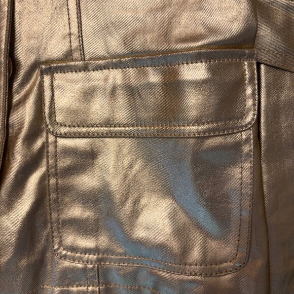 Ralph Lauren Metallic Gold Jacket Petite/Large - Picture 4 of 7